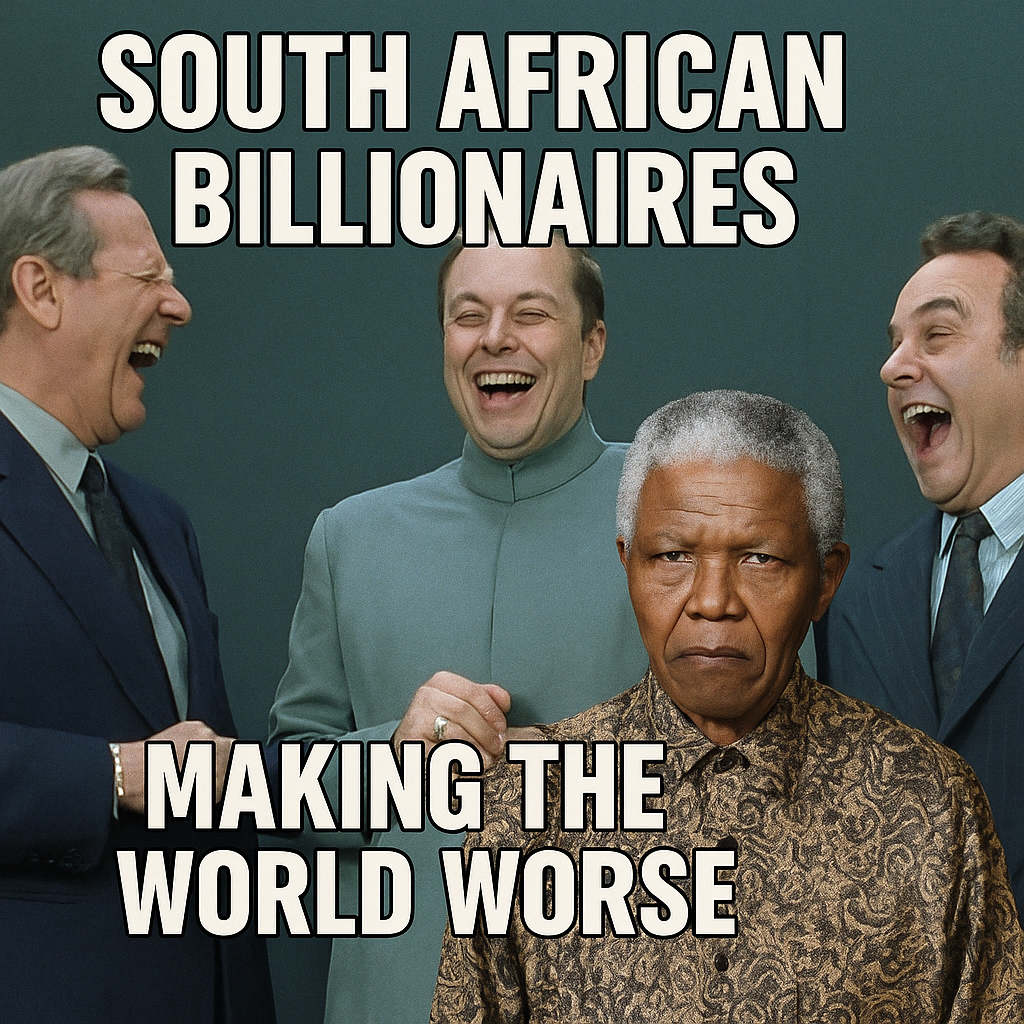 Billionaires with mad Nelson Mandela